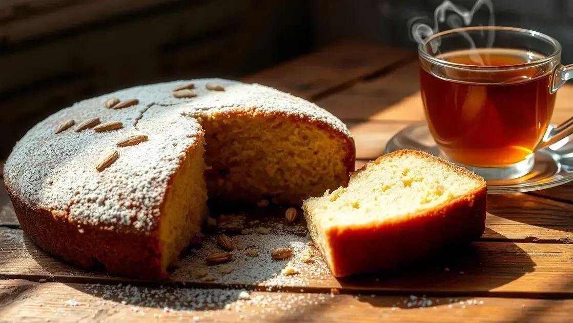 Bolo com farinha de amêndoas