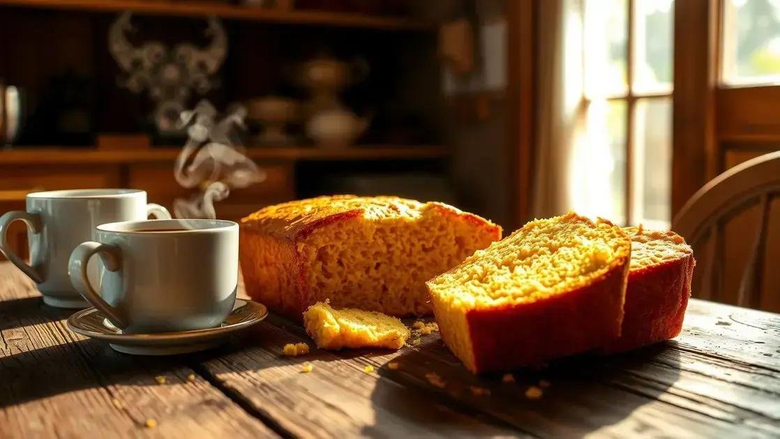 Bolo com flocão de milho