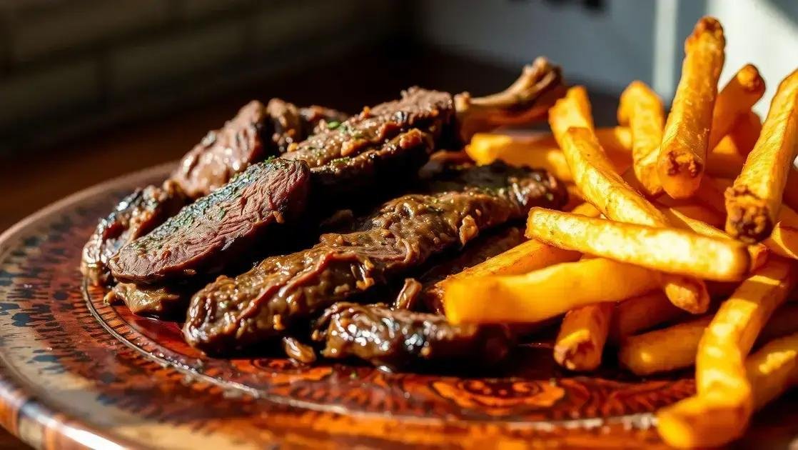 carne com batata frita