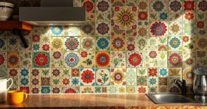 ceramica para parede de cozinha com desenhos
