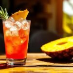 Drink de abacaxi com vodka