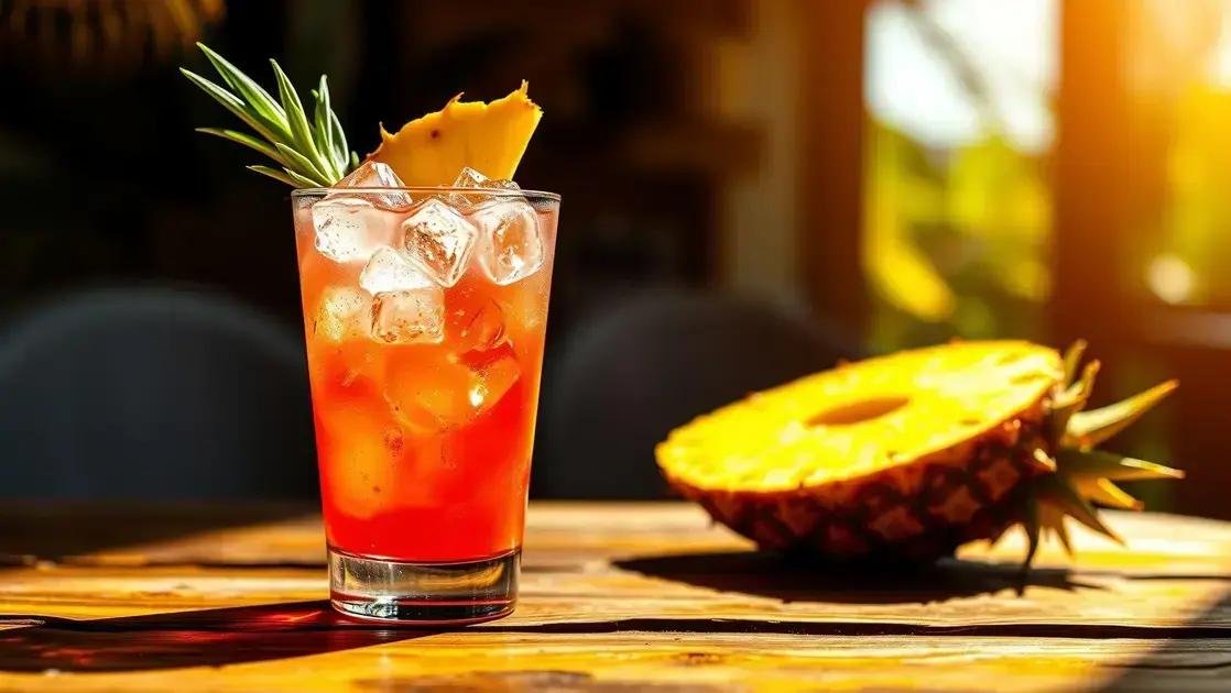 Drink de abacaxi com vodka