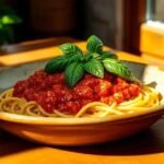 massa com molho de tomate