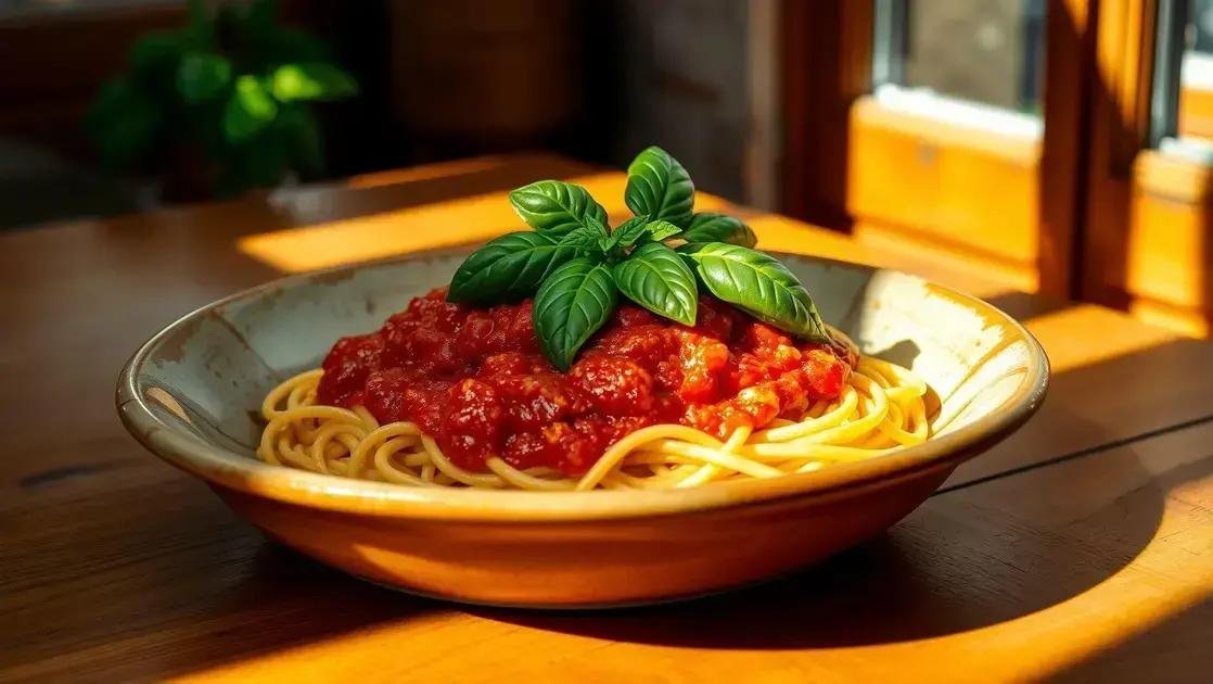 massa com molho de tomate