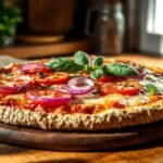 pizza com farinha de aveia