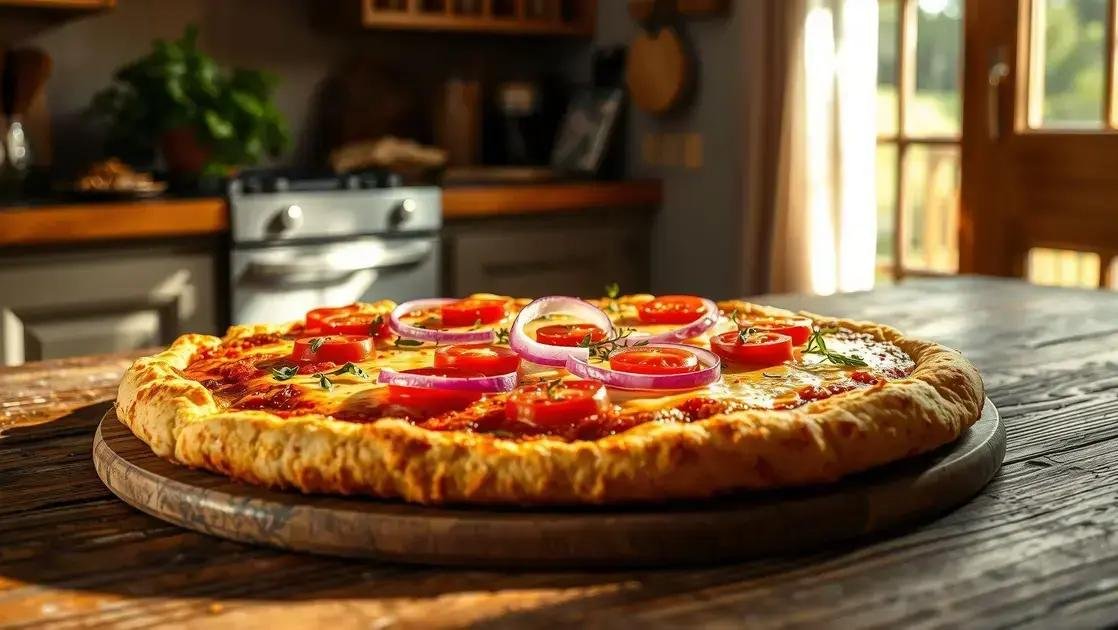 Pizza com massa de frango