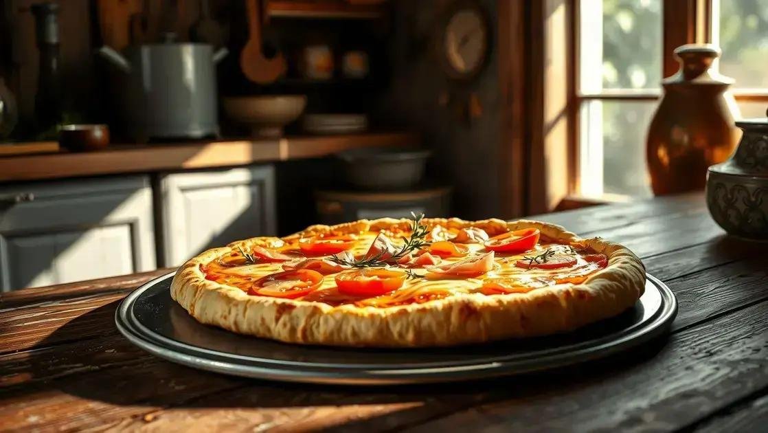 Pizza com massa de pastel