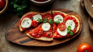 Pizza com pão de forma