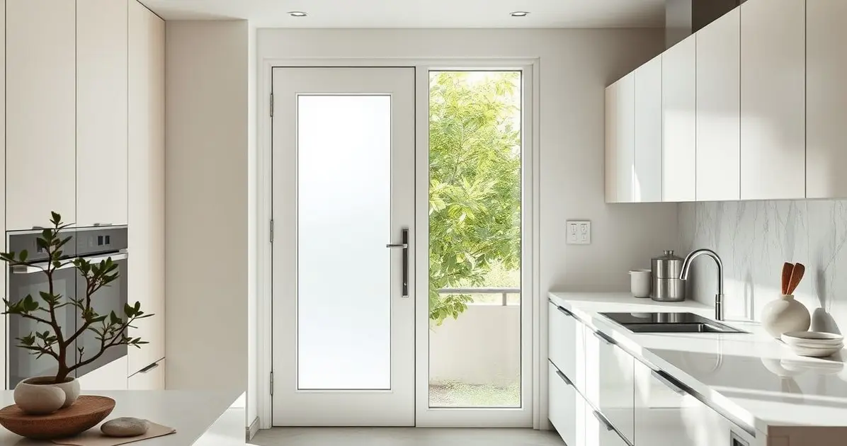 Porta de aluminio para cozinha
