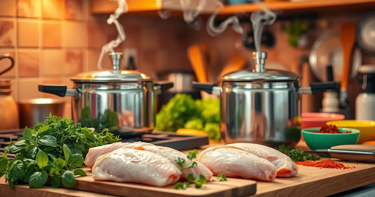 Quanto tempo para cozinha frango na panela de pressão