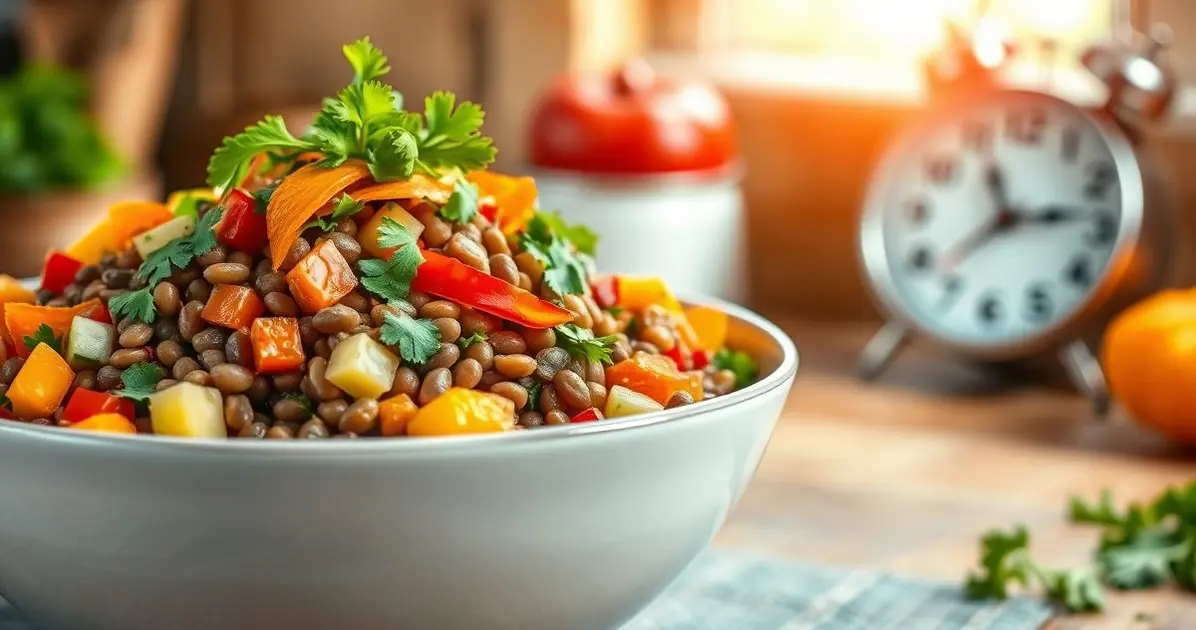 Quanto tempo para cozinhar lentilha para salada
