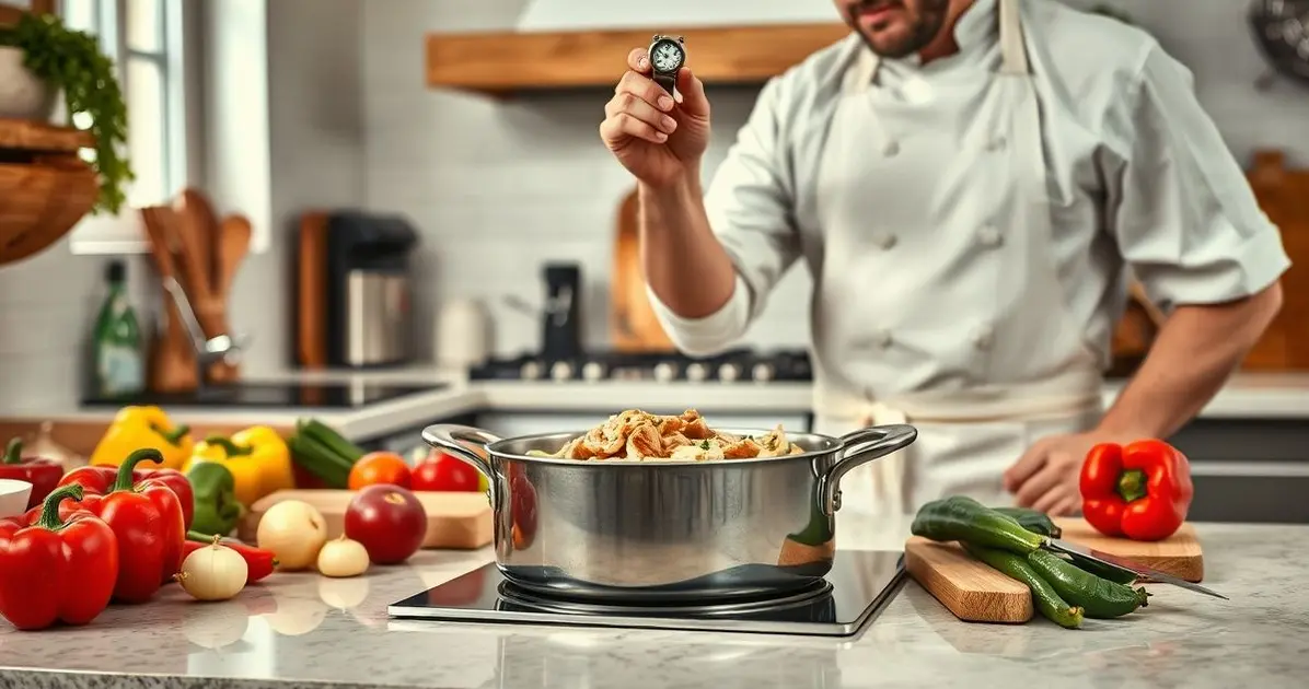 Quanto tempo para cozinhar o frango para strogonoff