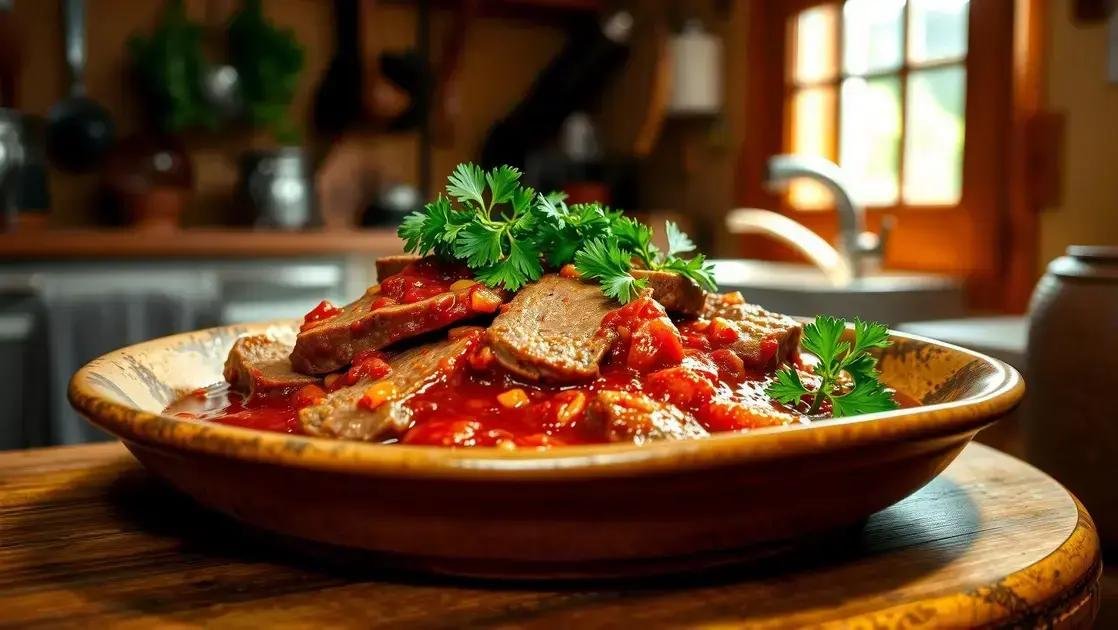 Receita de carne com molho