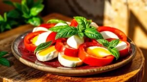 Salada caprese autêntica