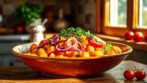 salada com batata doce