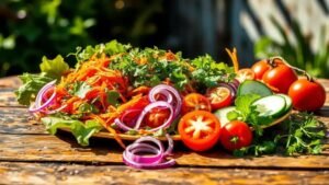 salada para churrasco