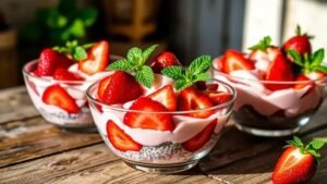 sobremesa de morango