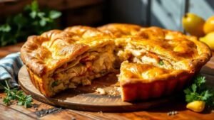 Torta de frango de liquidificador