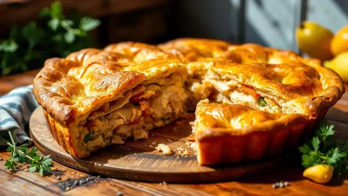 Torta de frango de liquidificador