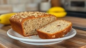 Bolo fit de banana com aveia