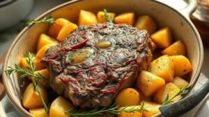 carne assada com batata