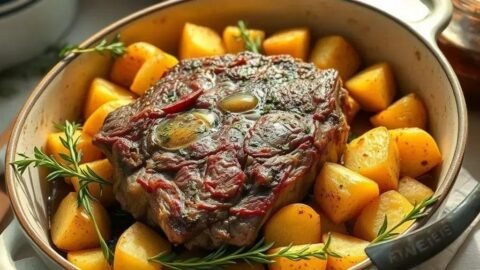 Receita de carne assada com batata