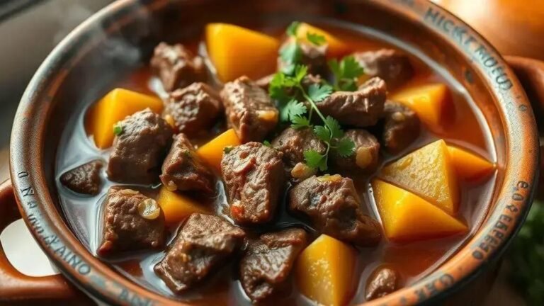 Carne com mandioca