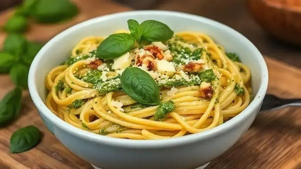 massa ao molho pesto