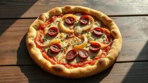 pizza caseira de calabresa