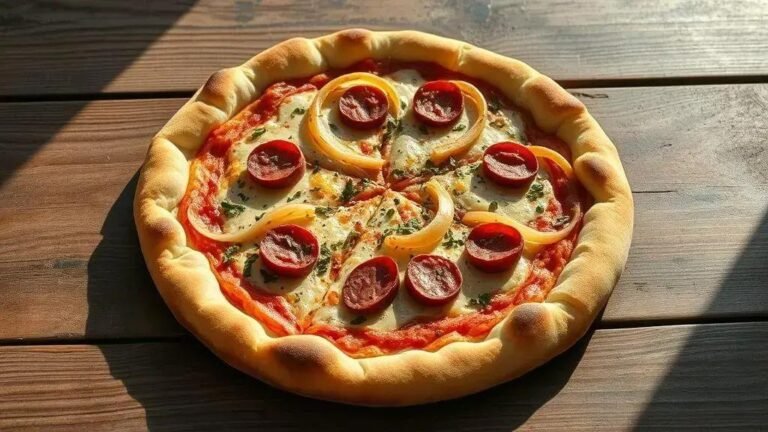pizza caseira de calabresa