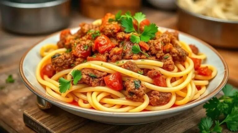 Receita de massa com carne