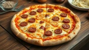 Receita de pizza calabresa