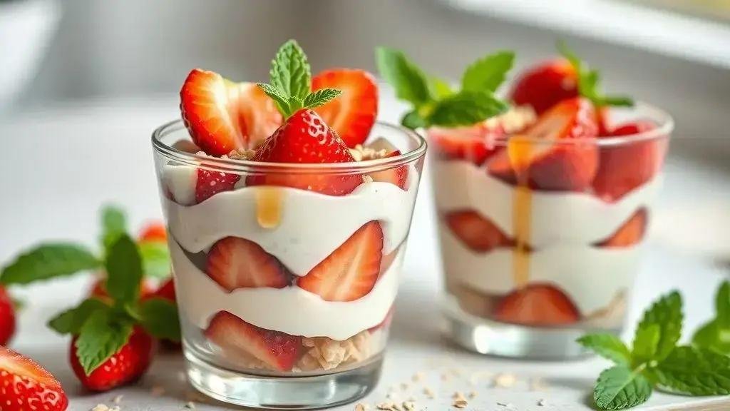Receitas de sobremesa de morango simples