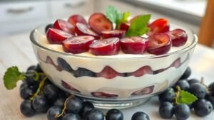 Receitas de sobremesa de uva