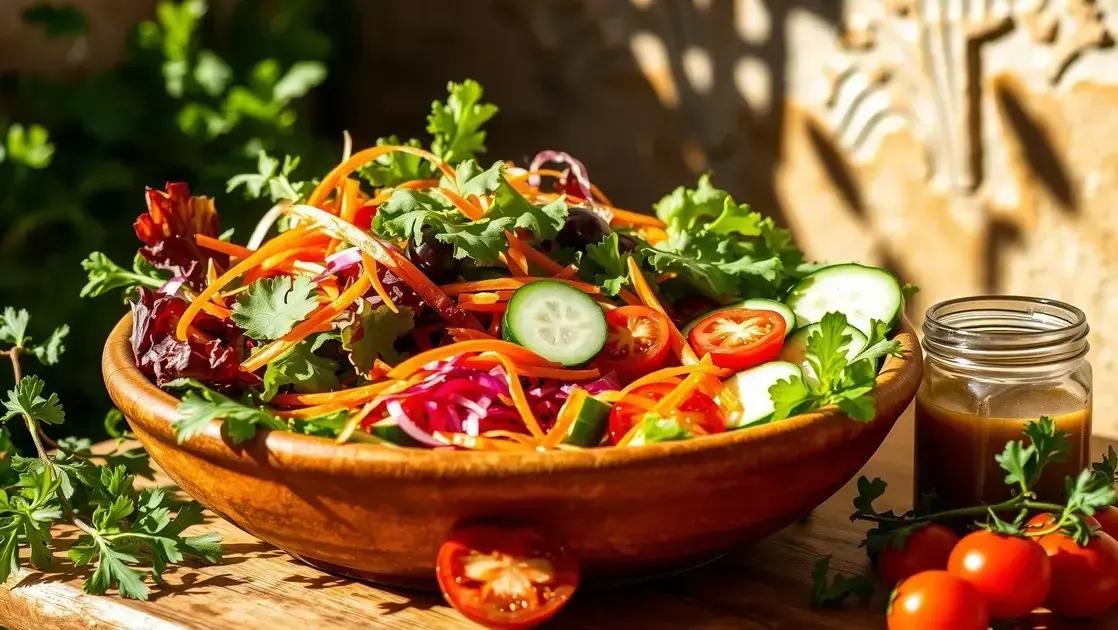 Salada com iogurte natural