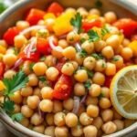 salada de grão-de-bico