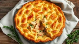 Torta com massa de batata