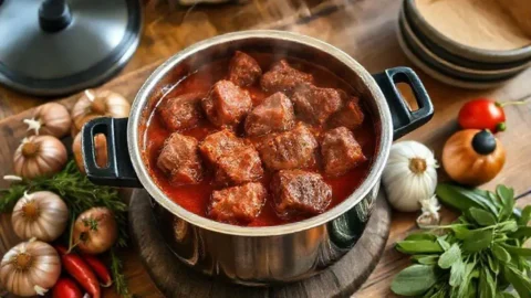 Receita de carne na panela de pressão