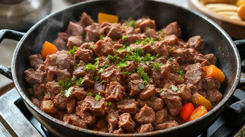 carne picada na frigideira