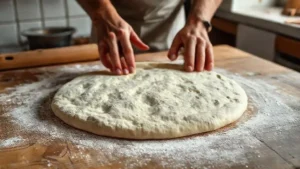 massa de pizza simples