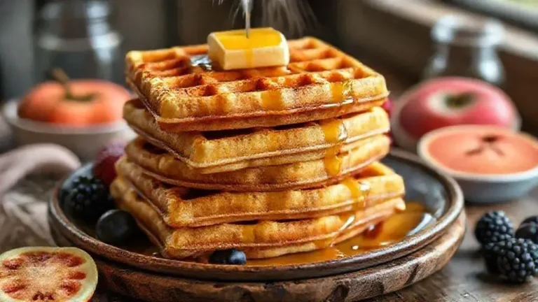 massa de waffle