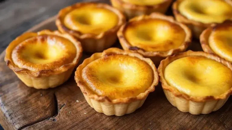 Pastel de belém com leite condensado