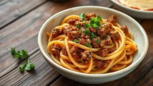 Receita de carne picada com massa