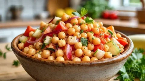 Receita de salada grão de bico Receita de salada grão de bico