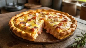 torta de presunto e queijo