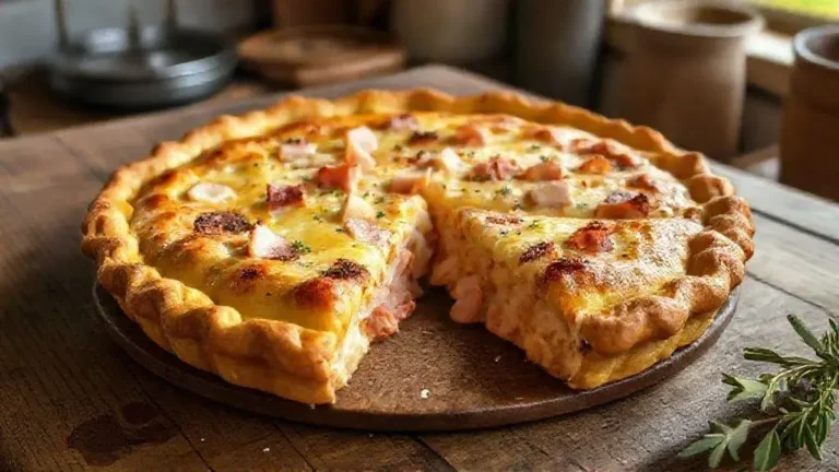 torta de presunto e queijo