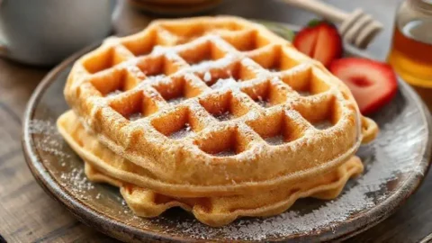 Receita de waffle doce