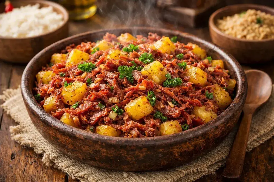 carne seca com batata
