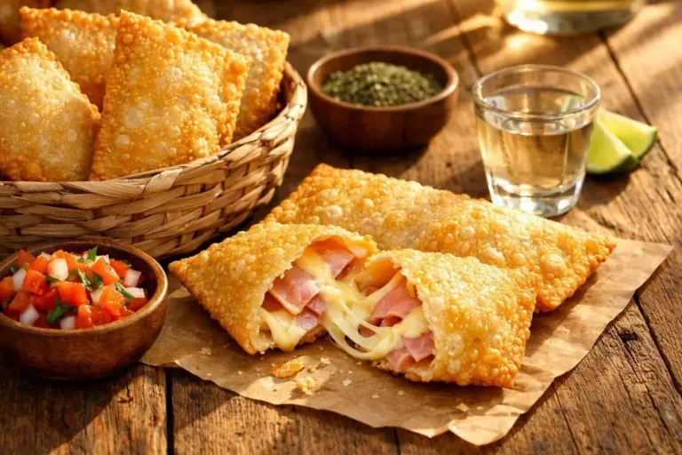 pastel de feira com cachaça