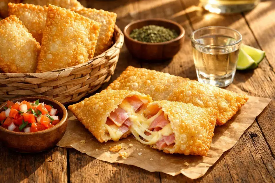 pastel de feira com cachaça